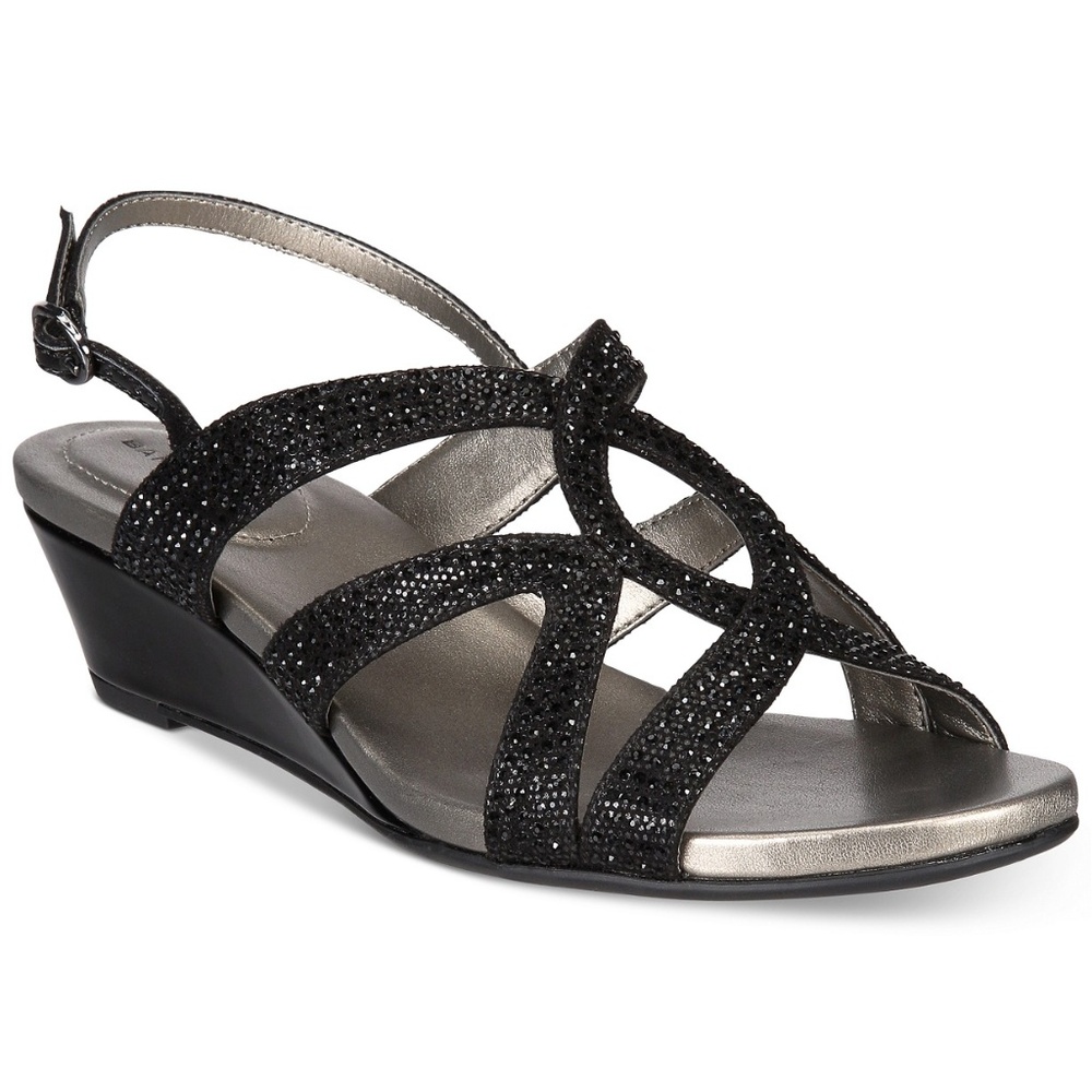 🌻 Bandolino Gomeisa Rhinestone Wedge Sandals